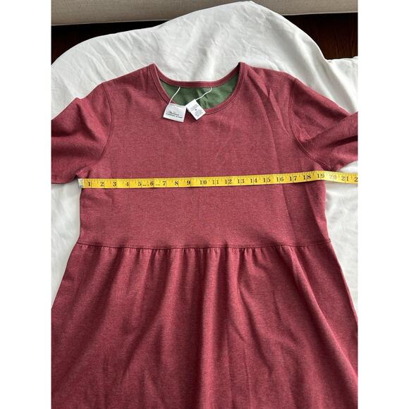 Vermont Country Store Reversible Peasant Dress Womens Size Medium Red Green - Picture 5 of 8